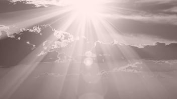 ray of sunlight through clouds