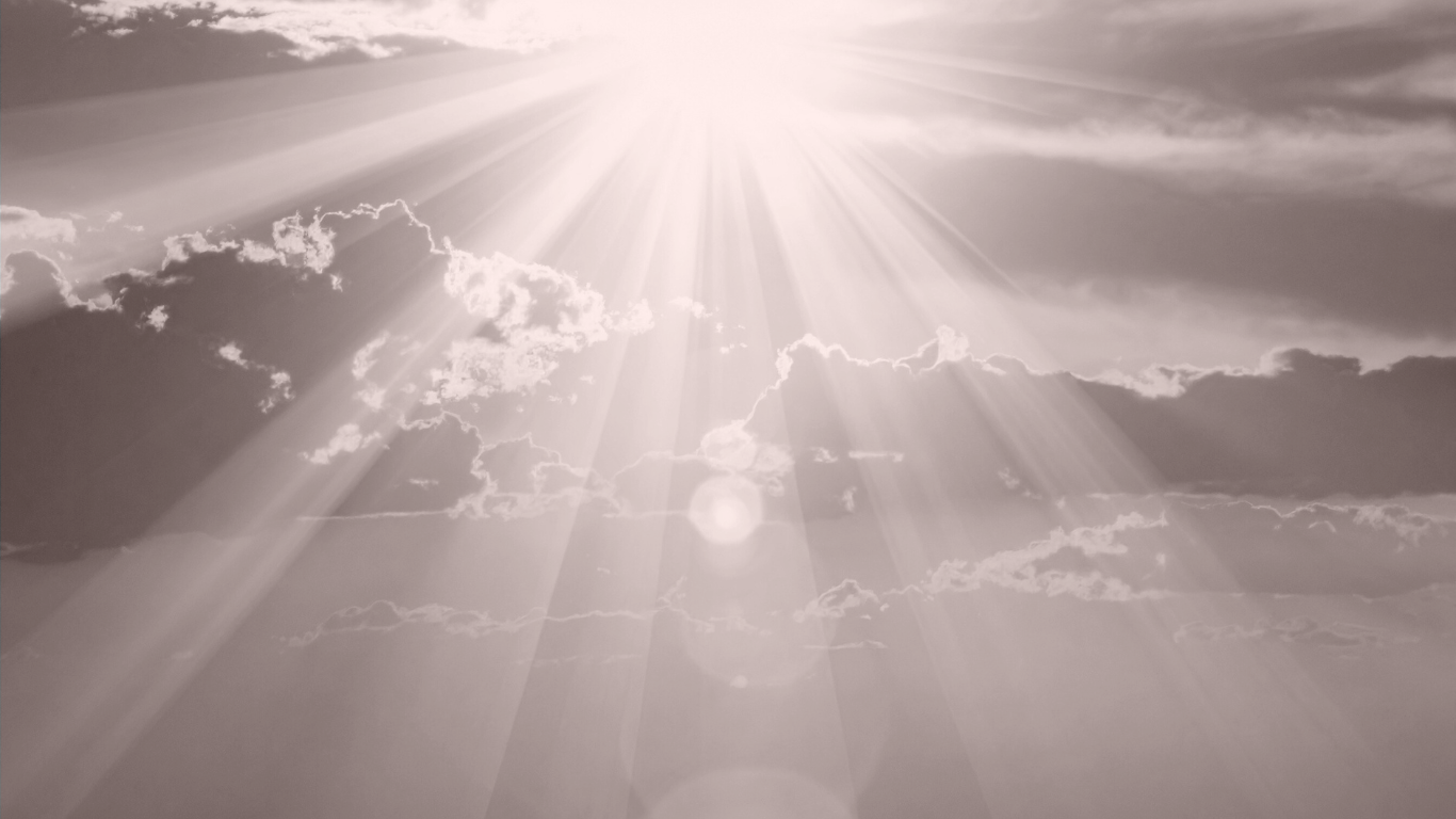 ray of sunlight through clouds