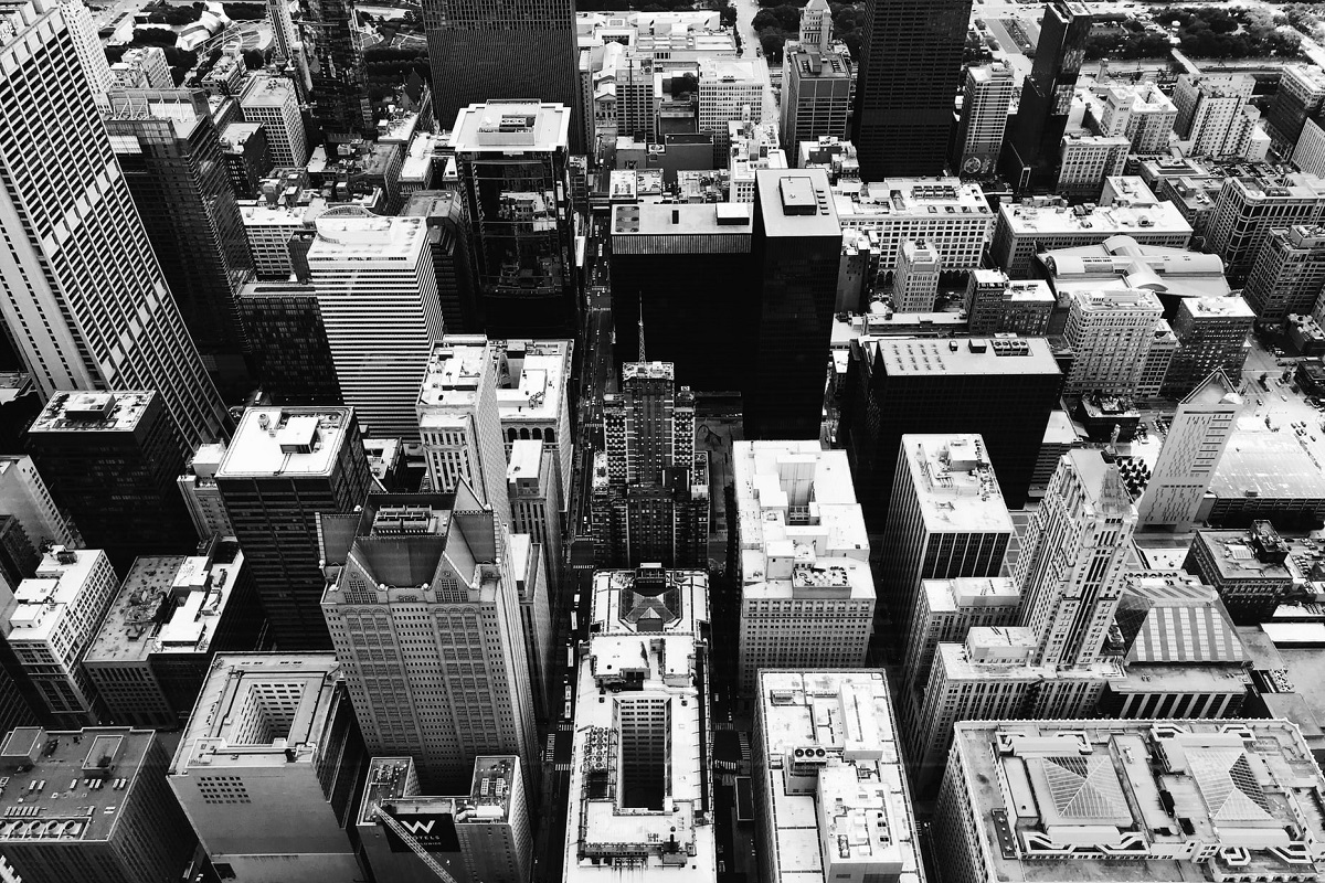 aerial cityscape